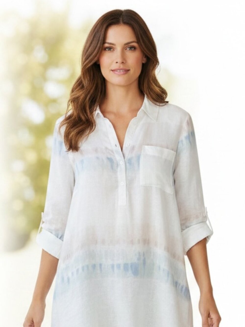 INC International Concepts Linen Tunic Top 2X #285H - Picture 4 of 11